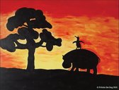 Postkaart Hippo's First Summer
