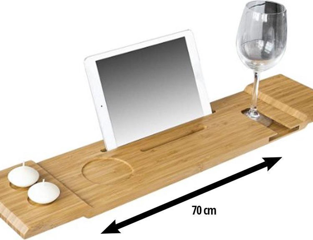 SoBuy FRG207-N Bamboo Wood Bath Shelf Adjustable