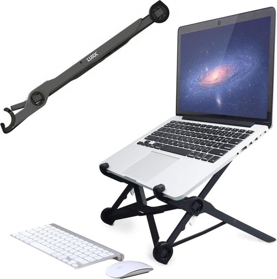 LURK® Slim Verstelbare Universele Laptopstandaard - Laptophouder - Ergonomisch Laptopverhoger - Opvouwbaar  - 13 t/m 18 inch