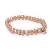 Biba armband crystal bruin 8 mm maat 18 0817 - Sieraden sjoppie