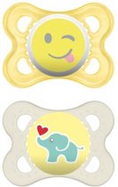 MAM Original Olifant / Smile - Fopspenen - Geel - Silicone - BPA vrij - 0-6 maanden - Set van 2