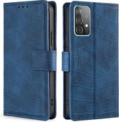 Telefoonhoesje Samsung Galaxy A52 | Hoogwaardig Pu Leren Bookcase | Pasjeshouder | Luxe Uitstraling | Blauw