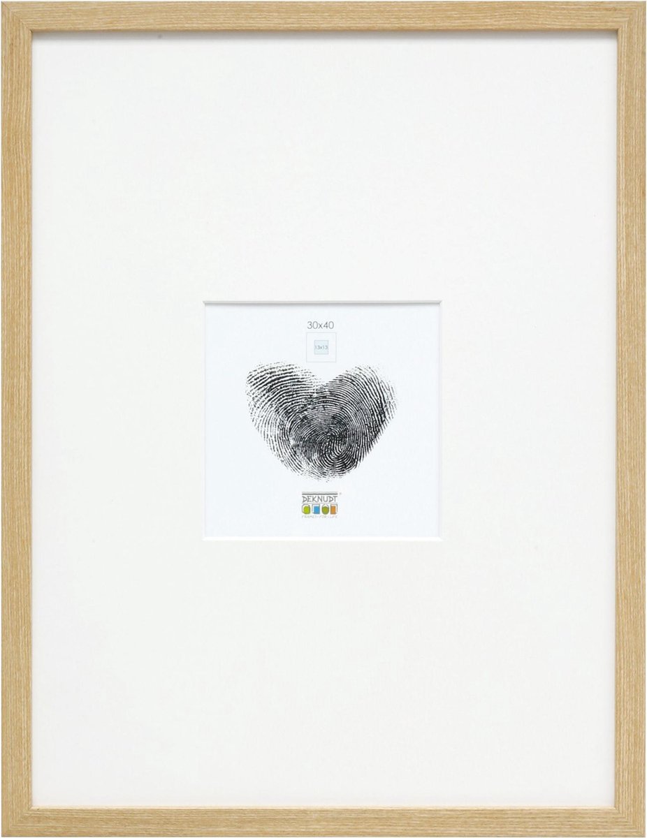 Deknudt Frames fotolijst S44CH1 R1 - naturel + passe-partout - 13x13