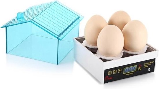 Broedmachine - semi automatisch - ideaal voor beginners en kinderen - 4 eieren - Nederlandse handleiding - Mart-trade HHD broedmachine