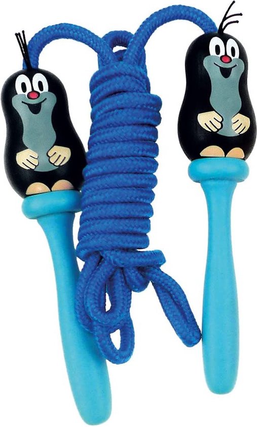 Bino Springtouw Mol Junior 220 Cm Hout Blauw