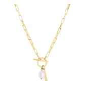 Liebeskind Dames-Ketting Roestvrijstaal Kunstparel One Size 88260538