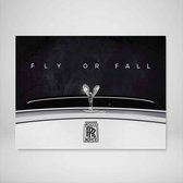 DEVICI Motiverende Wanddecoratie - Muurdecoratie - Rolls Royce Inspired Fly Or Fall - Canvas Wall Art Ingelijste Wanddecoratie Kantoor Ingelijste Kunstposters & Kunstprints