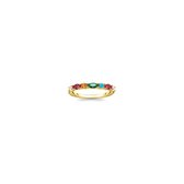 Thomas Sabo Damen-Damenring 925er Silber Glasstein 52 Goud 32017973