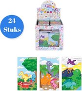 Uitdeelcadeau notitieboekjes Dino (24pcs) - Traktatie - Klein speelgoed - GRATIS Verzending