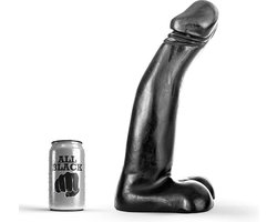 All Black Realistische Dildo - zwart