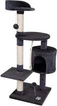 REXA®  kattenkrabpaal | Krabpaal klimboom | kattenboom | hoogte 112 cm | donkergrijs