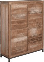 Kast | venetie | gerecycled teakhout | wit | 130 x 45 x 160(h) cm