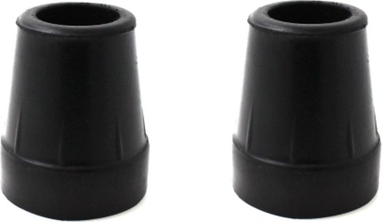 Krukdoppen 19 mm Anti-Slip Set van 2 - Zwart