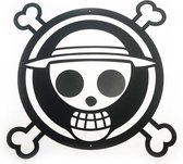 ONE PIECE - Luffy - Strawhat Pirates - Metal Wall Art 60cm ; One Piece Luffy wanddecoartie, Luffy wand decoratie, Animé wand decoratie, Animé fan art, Unieke Animé kunst