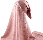 Roze hoofddoek, Mooie hijab (onderkapje+hijab), nieuwe stijl.
