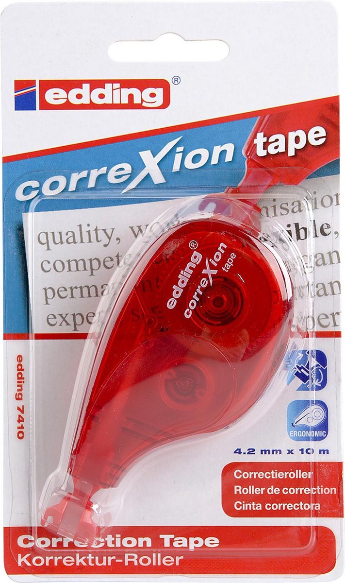 edding correctieroller - correction tape - 4,2 mm x 10 m - correctietape - edding