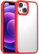 Helder acryl + TPU Four-corner All-inclusive schokbestendig hoesje voor iPhone 13 mini (rood)