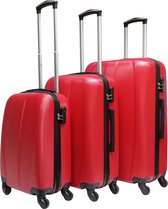 Travelsuitcase Castillo reiskofferset 3 delige ABS Kofferset - Rood