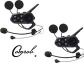 Comrob s6 2 modules motor intercom bluetooth headset interphone communicatie systeem voor 2 personen