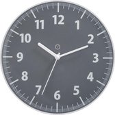 Sompex – 8152 – Wandklok – Kunststof – Ø24,5 cm – Toronto – Grijs/Zilver