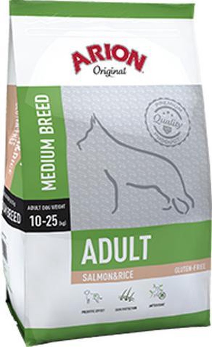 Hondenvoer 12 kg | Arion Original Adult Medium Breed Zalm & Rijst