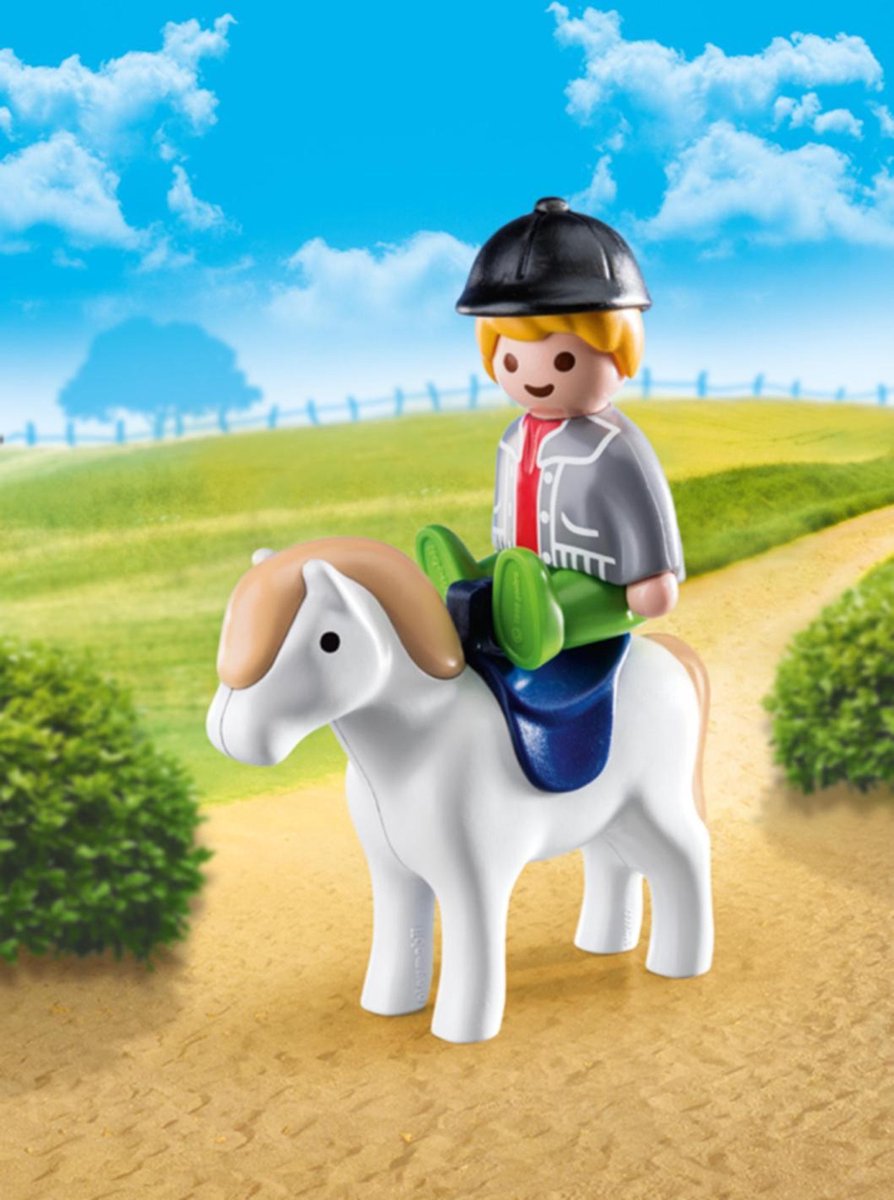 Playmobil 1-2-3 70410 - garçon avec poney