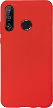 Étui rigide en Siliconen BMAX pour Huawei P30 Lite - Couverture rigide - Étui de protection - Étui de téléphone - Étui rigide - Protection de téléphone - Rouge