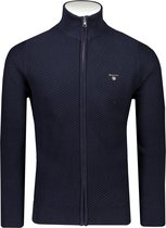 Gant Vest Blauw Normaal - Maat M - Heren - Herfst/Winter Collectie - Katoen