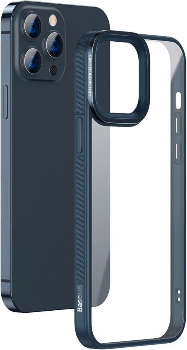 Baseus Apple iPhone 13 Pro Hoesje Back Cover TPU Transparant Blauw