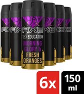 Axe Deodorant Morning Glory & Fresh Oranges - 6x150 ml - Voordeelverpakking