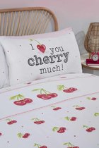 Dekbedovertrek - Cherry much - Blended katoen - Eenpersoons