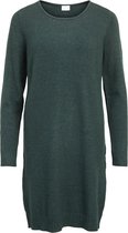 Vila VIRIL L/S KNIT DRESS NOOS DARKEST SPRUCE Dames Jurk - Maat S