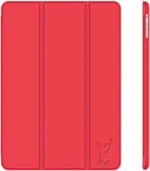 iPad 2021 Hoes Smart Cover - 10.2 inch - Trifold Book Case Leer Tablet Hoesje Rood