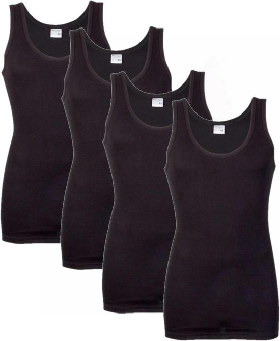 Set de 4 chemises Beeren pour hommes grandes tailles noir - Débardeur Classic noir pour hommes, taille plus, taille: 4XL