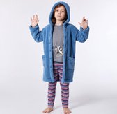 Woody badjas - lichtblauw - 212-1-ROT-M/858 - maat 164