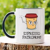 Espresso patronum - Customized mokken en bekers - mokken met tekst - mokken - bekers - cadeautje - cadeau voor vrouw - cadeau vor man - keramiek servies - cadeautje voor haar - cadeautje voor