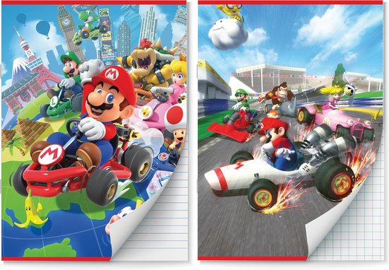 Mario Kart schriften Lijn en Ruit 10 mm A4 - 4 stuks