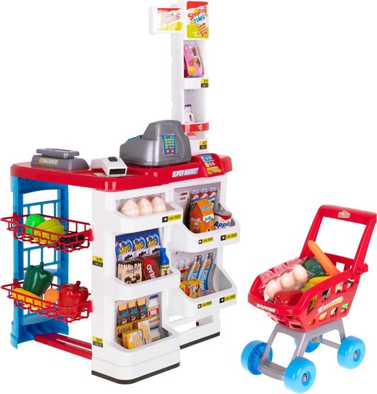 Speelgoed Kassa met Scanner - Speelgoed Kinderen – Winkeltje Spelen -  Trolley Model 2 | bol.com