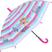 Parapluie enfant à rayures colorées avec le motif Paw Patrol
