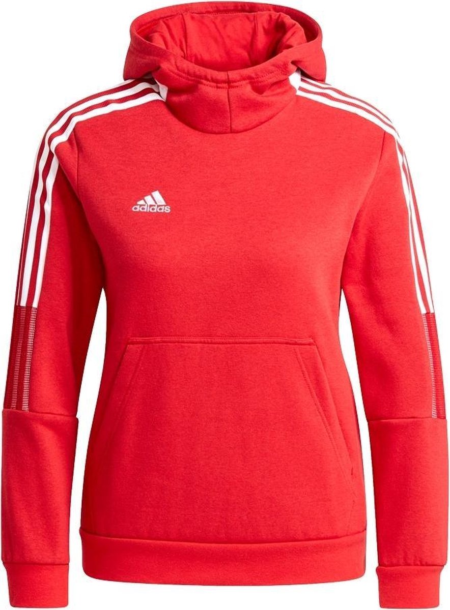 adidas - Tiro 21 Sweat Hoodie Youth - Kinder Capuchon Trui - 128 - Rood