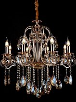 8-lichts FEYZA kroonluchter goud/kristal Ø 75 cm hanglamp Eric Kuster model