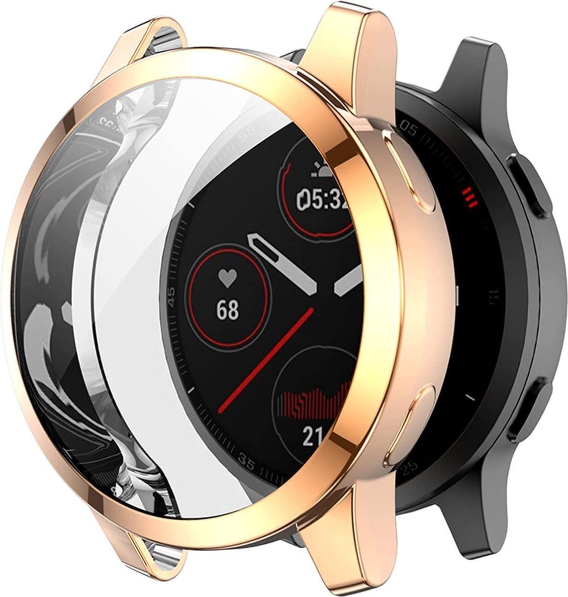 Case geschikt voor Garmin Vivoactive 4s 40mm - Rosé Goud - Siliconen
