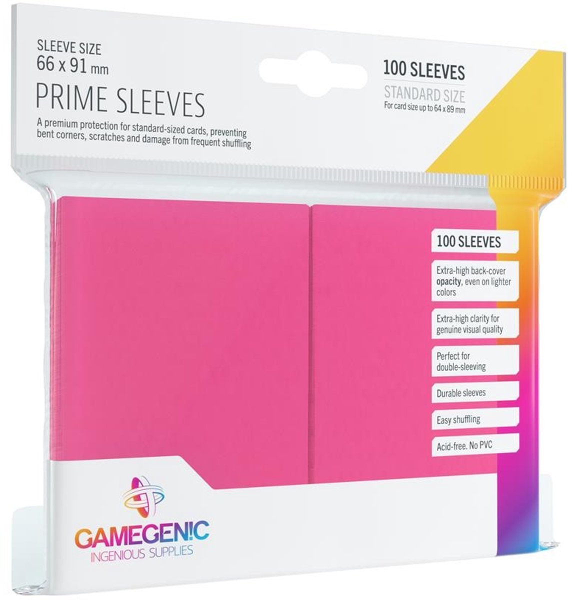 Gamegenic - Prime Sleeves Pink 100x