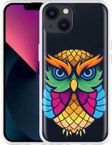 iPhone 13 Hoesje Colorful Owl Artwork - Designed by Cazy