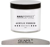 GUAPÀ® Acrylpoeder Wit | Acrylic Powder Mega White | 25 gr | Professionele Acryl Poeder