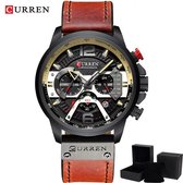 Curren-NL® - Horloges voor mannen / Montre Homme - Luxe Bruin Zwart Design - Heren Horloge - Giftbox