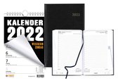 Brepols Bureau Agenda 2022 - Saturnus - 1d/1p - Zwart + Weekblok (met Wire-O binding) 2022 - Week begint op Zondag