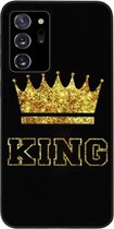 ADEL Siliconen Back Cover Softcase Hoesje Geschikt voor Samsung Galaxy Note 20 - King Koning