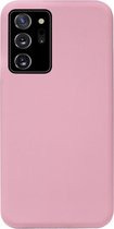 ADEL Siliconen Back Cover Softcase Hoesje Geschikt voor Samsung Galaxy Note 20 - Roze