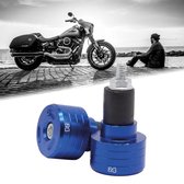 Motor24™ stuurgewicht motorfiets blauw - Voorkomt trillingen - Bar-end - Stuureind Motor Scooter